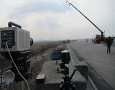 high speed camera and multi-purpose crane truck