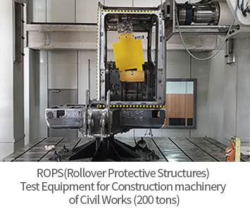 ROPS(Rollover Protective Structures) Test Equipment for Construction machinery of Civil Works (200 tons)